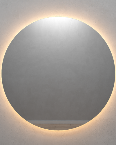 Круглое зеркало 74х74 см, с тёплой подсветкой